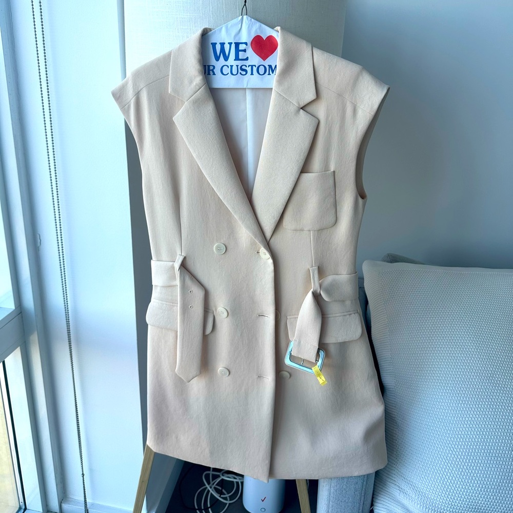 Sandro cream suit dress